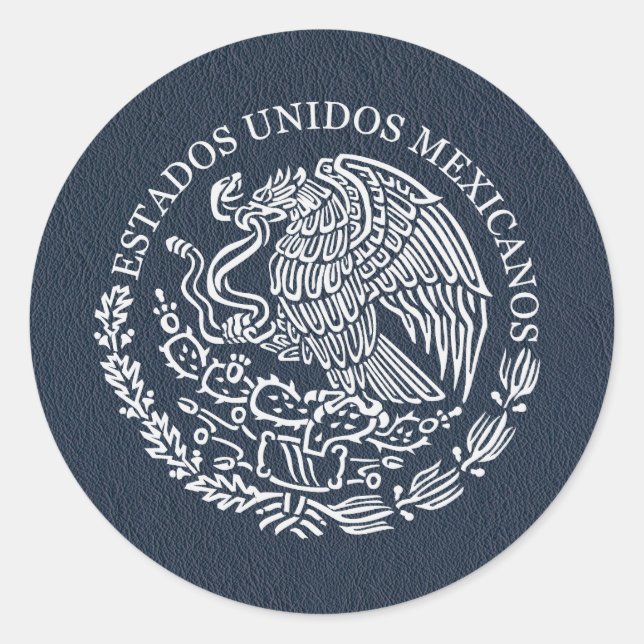 Adesivo Marinho Blue Mexico Passport Sticker (Frente)