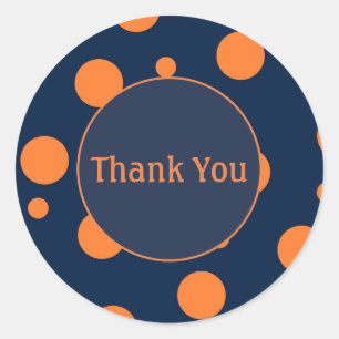 Adesivo Marinho Blue Orange Pontos Obrigado Sticker