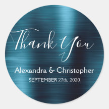 Marinho Blue Weding Favor Obrigado