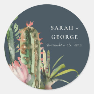 ADESIVO MARINHO BOHO PINK FLORAL DESERTO FOLIAGE CASAMENTO