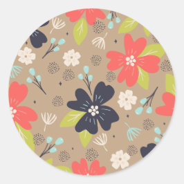 Adesivo Marinho Branco de Poinsettia de Natal desenhado