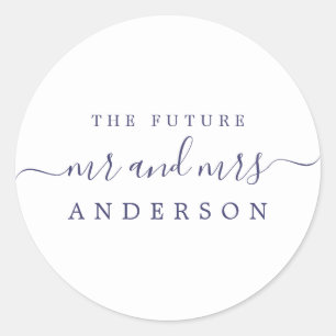 Adesivo Marinho Chic Blue Script Future Sr.ª Wedding