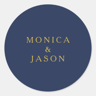 Adesivo Marinho clássico azul Selos De Envelope De Casam