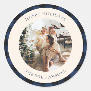 Adesivo Marinho Clássico Personalizado Xadrez Búfalo Preto