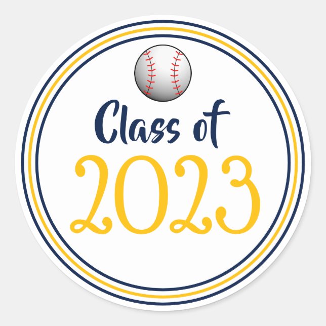 Adesivo Marinho de ano de classe e graduação Dourada (Frente)