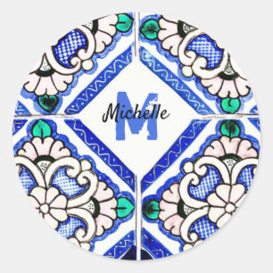 Adesivo Marinho de Azulejos de Padrão Espanhol Azulejo Mo