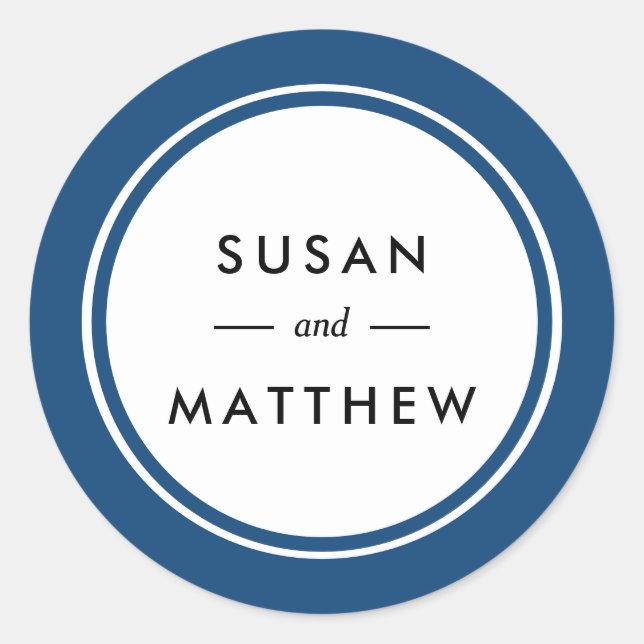 Adesivo Marinho de borda espessa clássico personalizado az (Frente)