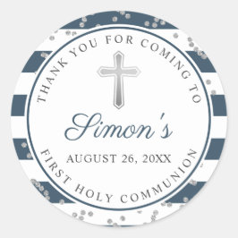 Adesivo Marinho de Lâmpada de Prata Blue Stripes Primeira 