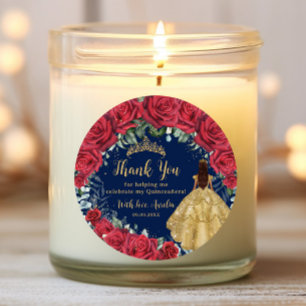 Adesivo Marinho de Rosa Encantado com Quinceañera Red Flor