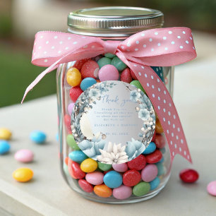 Adesivo Marinho Dusty Blue Primavera Floral Dourado Casame