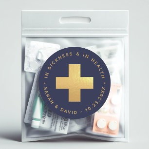 Adesivo Marinho e Dourado Kit de Ressaca para na Saúde e n