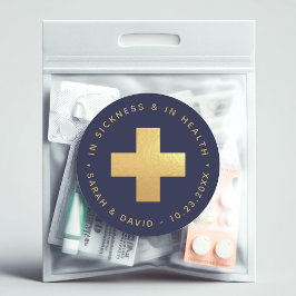 Adesivo Marinho e Dourado na Doença e no Kit de Cobertura 