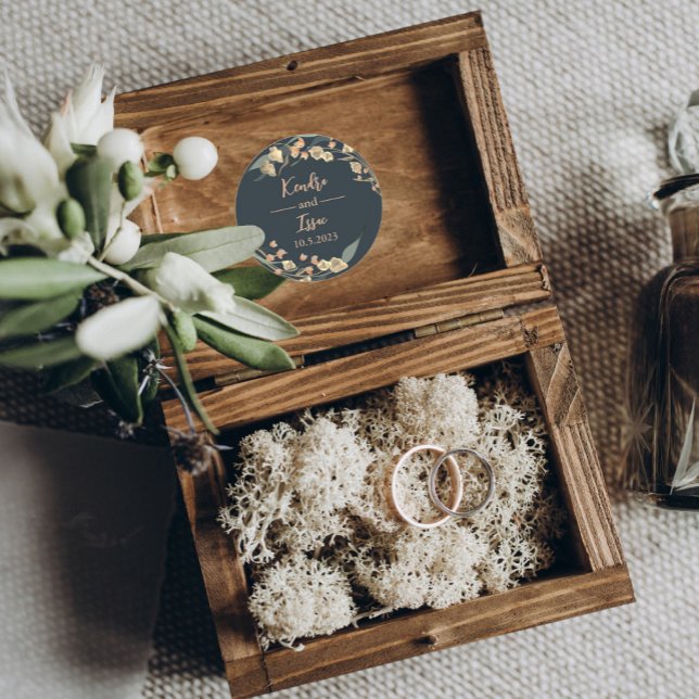 Adesivo Marinho Elegante e botânico Beige Boho (Criador carregado)