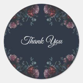 Adesivo Marinho escuro Blue Floral Elegante Casamento Maro