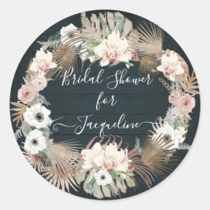 Adesivo Marinho Floral Blush - Folhagem de Madeira Rústic