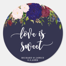 marinho floral é doce favor varejista casamento