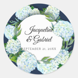 Adesivo Marinho Floral White Hydrangea Foliage Casamento t