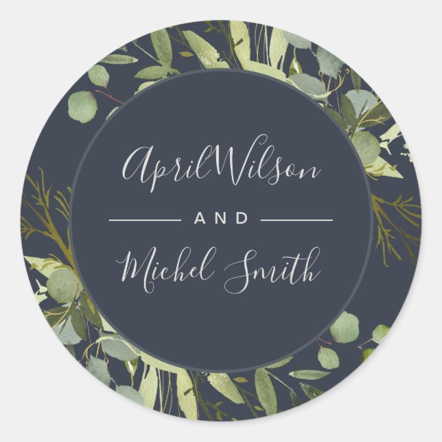 ADESIVO MARINHO FOLHETO VERDE FOLIAGE WATERCOLOR WEDT (Frente)