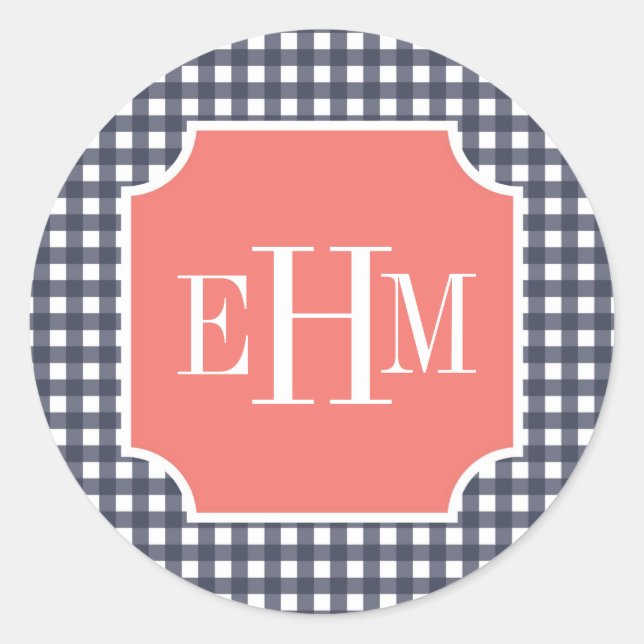 Adesivo Marinho Gingham (Frente)