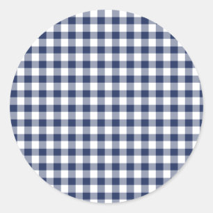 Adesivo Marinho Gingham Clássico Azul