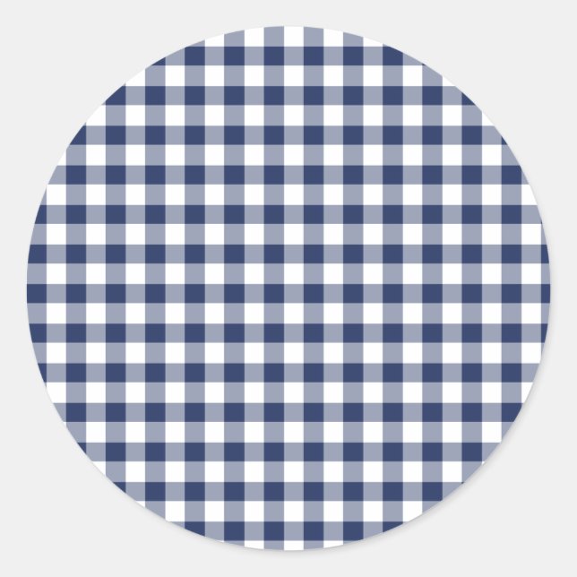Adesivo Marinho Gingham Clássico Azul (Frente)