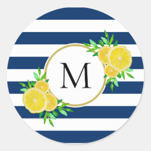 Adesivo Marinho Legal Stripe Amarelo Limões de Cor D'Águ