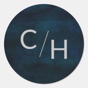 Adesivo Marinho Luster Dark Blue Watercolor Casamento Mono