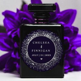 Adesivo Marinho Moderno - Azul E Glitter Prateado