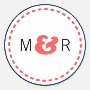 Adesivo Marinho moderno & Chevron & Lovebirds corais que