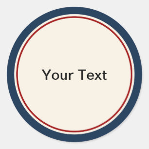 Adesivo Marinho náutico e fronteira vermelha