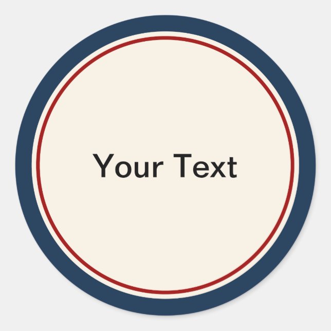 Adesivo Marinho náutico e fronteira vermelha (Frente)