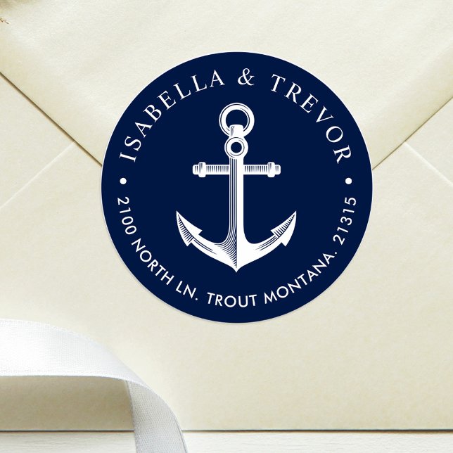 Adesivo Marinho Personalizado de Âncora Náutica (Criador carregado)