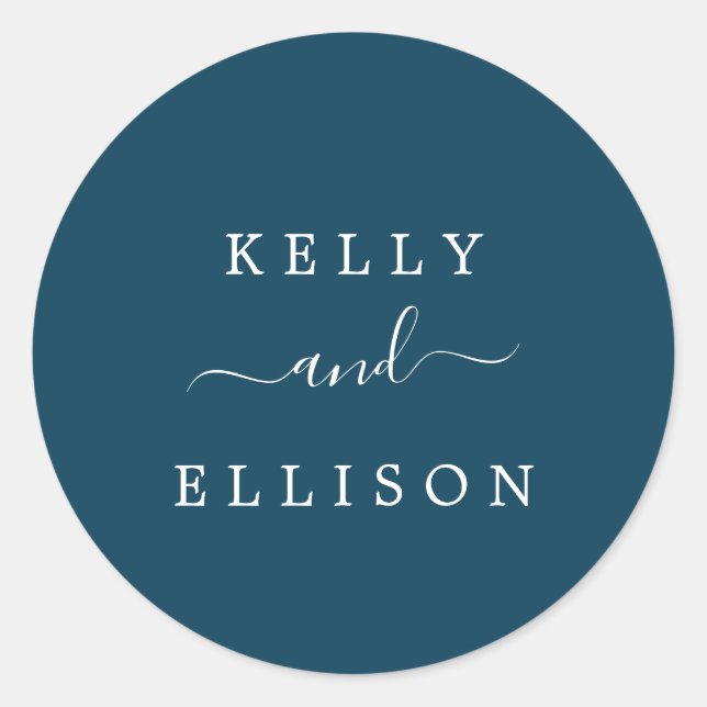 Adesivo Marinho, primavera, selos azuis e brancos (Frente)