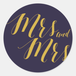Adesivo Marinho Rustic Chic Lesbian Sticker Round