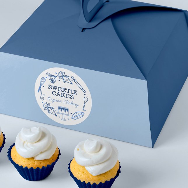 Adesivo Marinho Utensil de Baas e Cozinhar Azul e Branco (Criador carregado)