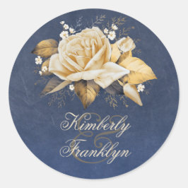 Adesivo Marinho Vintage e Casamento Rosa Dourado