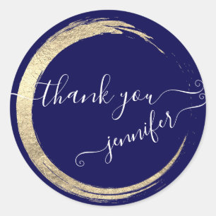 Adesivo Marinho White Obrigado Dourado Quadro Moderno