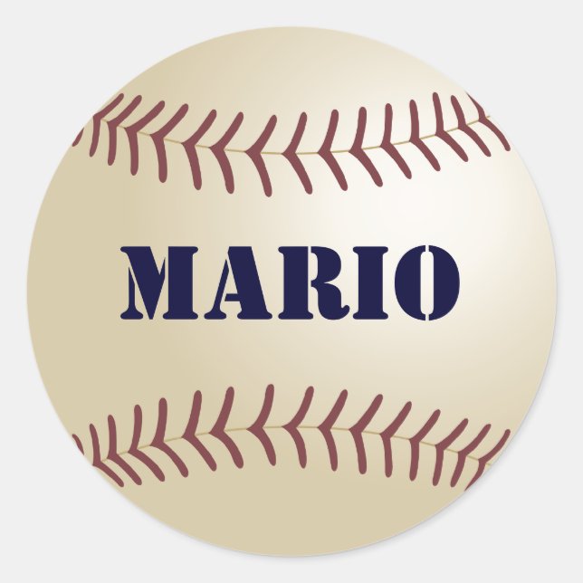 Adesivo Mário Baseball Sticker / Selo (Frente)