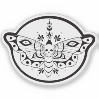 Adesivo Mariposa Cabeça de Morte