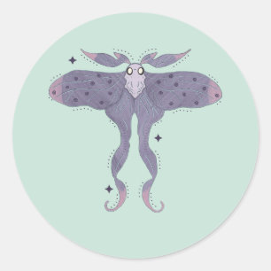 Adesivo Mariposa Roxa Caprichosa com Faíscas de Estrela
