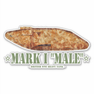 Adesivo Mark I Male World War One British Heavy Tank WI