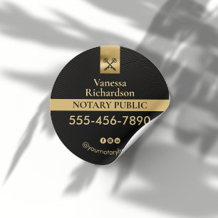 Adesivo Marketing de chave de esqueleto notarial Dourado E