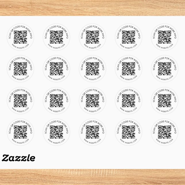 Adesivo Marketing de Código QR Personalizado Simples (Criador carregado)