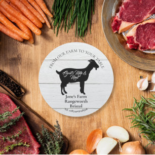 Adesivo marketing de fazenda de leite de cabra