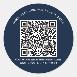 Adesivo Marketing de negócios minimalista do código QR mod