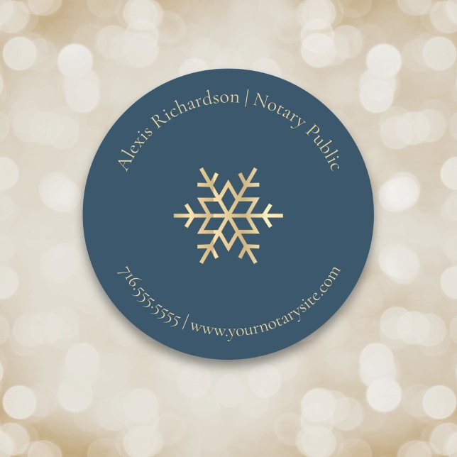 Adesivo Marketing de negócios notarial com floco de neve a (Criador carregado)