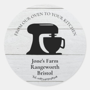 Adesivo marketing de produtos cozidos cozinhar