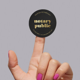 Adesivo Marketing na moda Black Notary - Marca Dourada Púb
