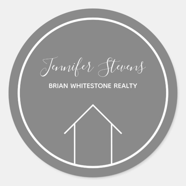 Adesivo Marketing Personalizado Da Empresa Imobiliária Da  (Frente)