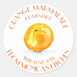Adesivo Marmalade Laranja Cozinha Fruta Aquarela Clássica